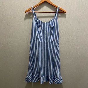 Striped blue and white dress